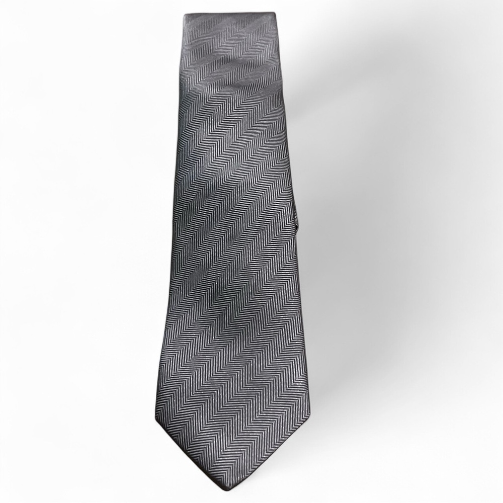 Eton Classic Gray Herringbone Tie